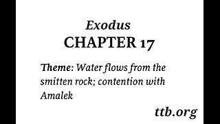 Exodus Chapter 17 (Bible Study)
