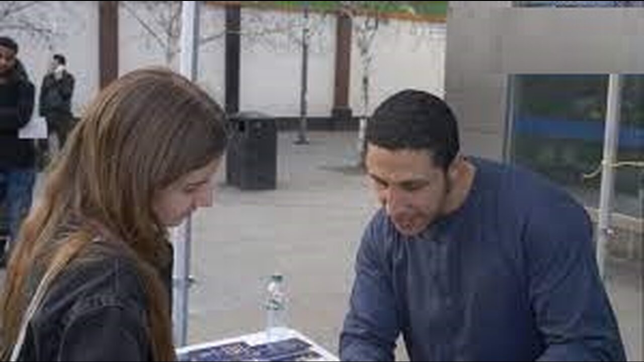 A conversation between a British girl and a Muslim man