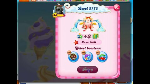 Candy Crush Level 2772 Talkthrough, 22 Moves 0 Boosters