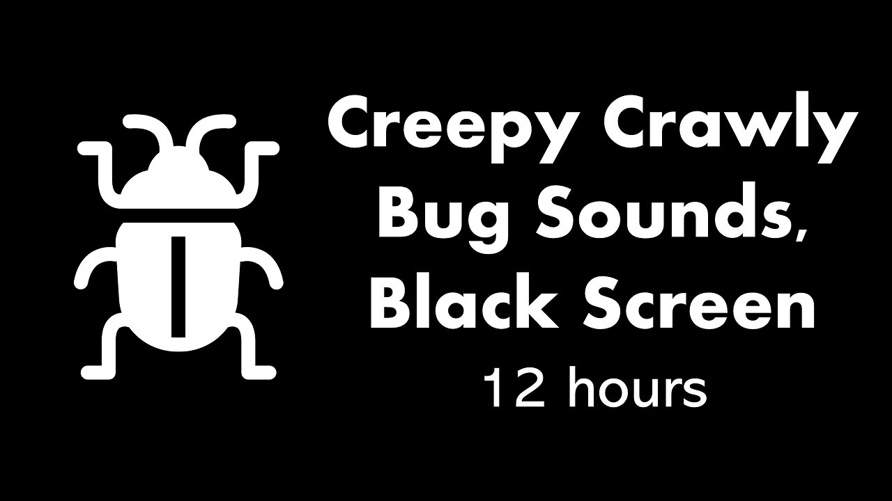 Creepy Crawly Bug Sounds, Black Screen 🎧🪲⬛ • 12 hours