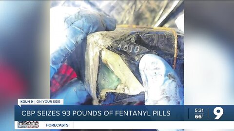 Border Patrol agents confiscate 93 pounds of fentanyl pills