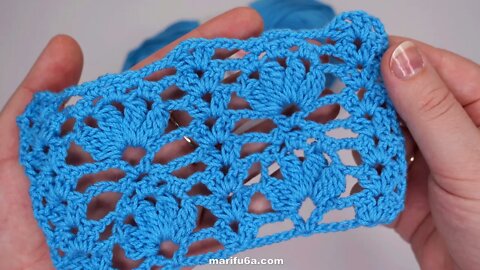 How to crochet pineapples and shells stitch simple tutorial by marifu6a