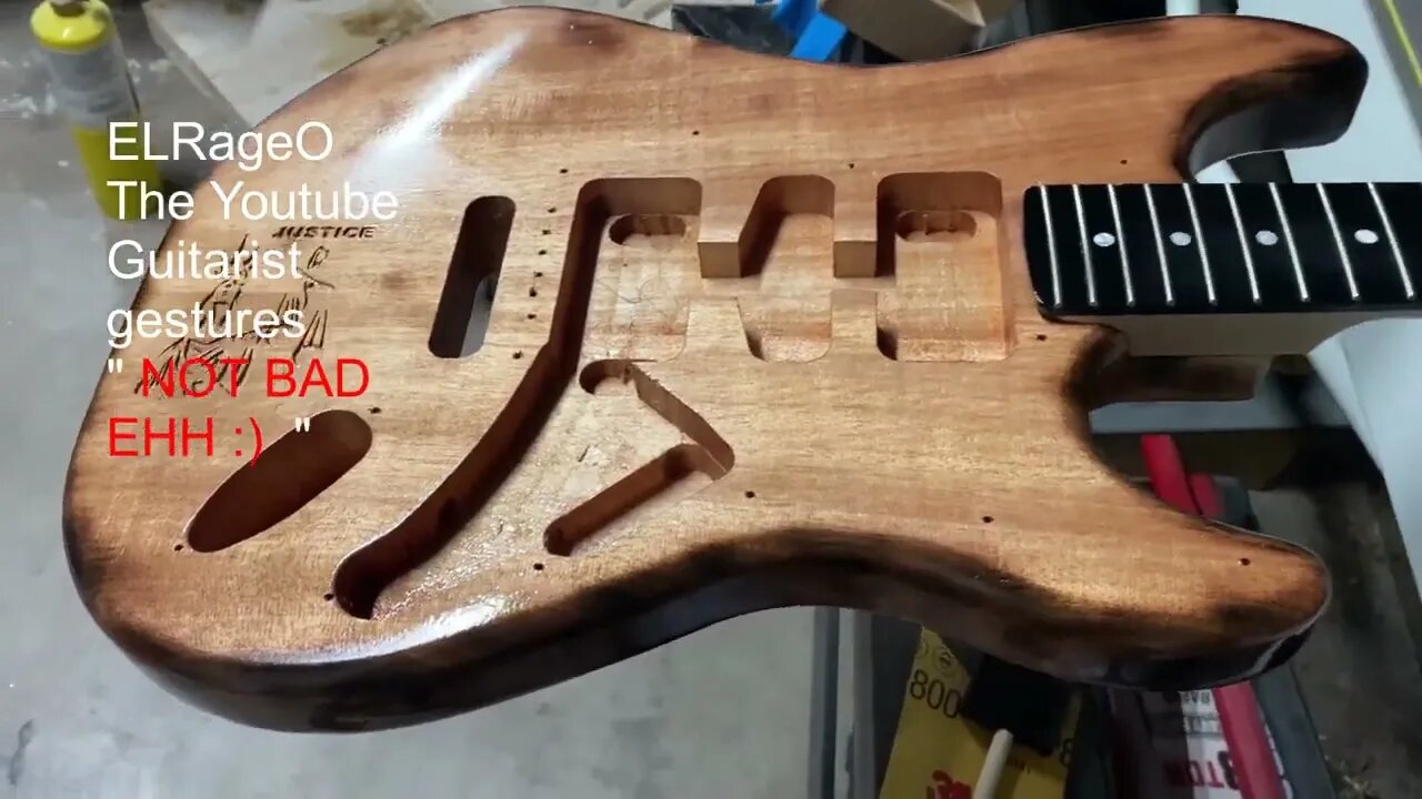 I made a guitar stoned on purple haze 1960's weed strain