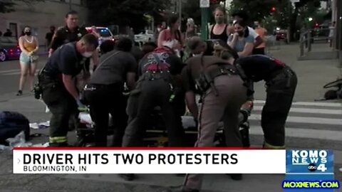 CAR HITS PROTESTERS IN INDIANA!