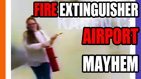 Crazy Karen Skips Her Bill And Sprays A Fire Extinguisher In An Airport 🟠⚪🟣