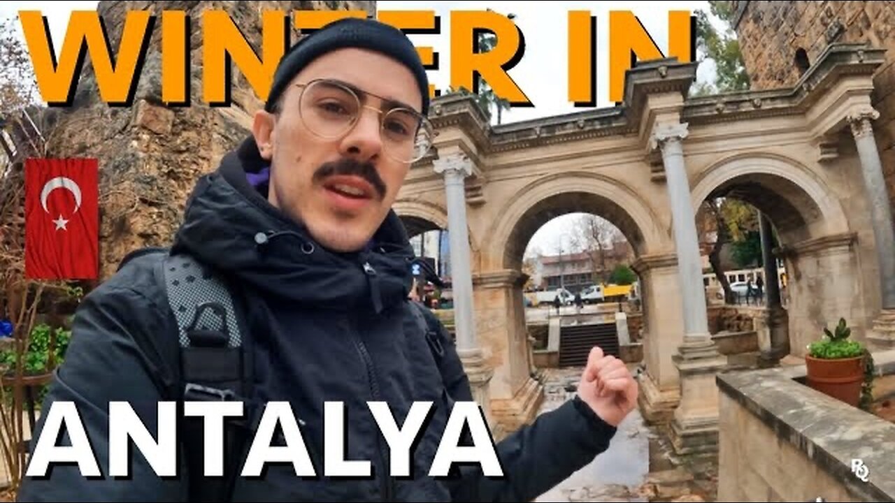 Winter Rain in Antalya Türkiye (Turkey) 🇹🇷 | Travel Vlog