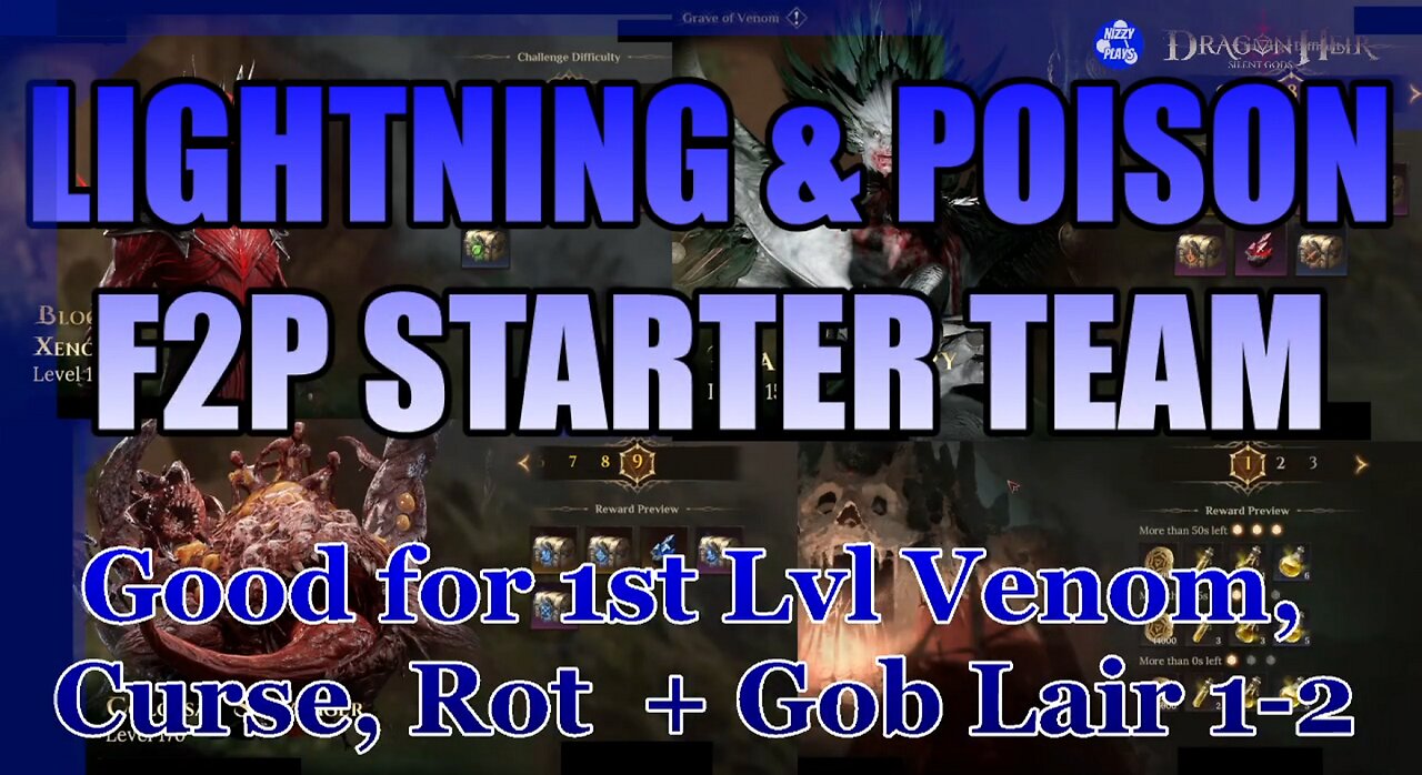 ⚡⚡Season 2 F2P Poison & Lightning Stater Team - For Venom, Curse, Rot, Goblin ⚡⚡