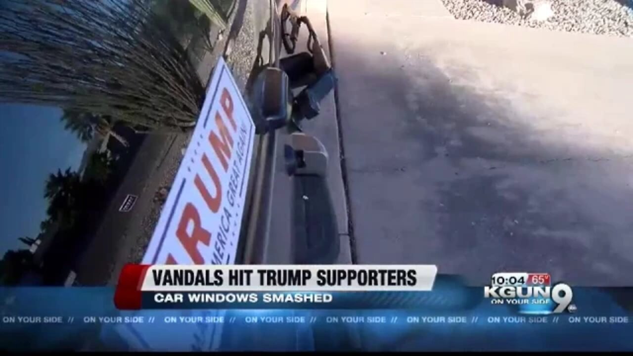 Trump supporters get their car vandalized