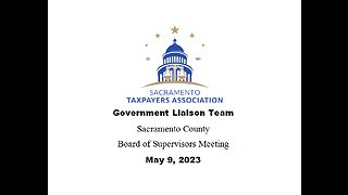 SacTax BOS Meeting Public Comments May 9, 2023
