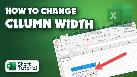 How to change column width in Excel