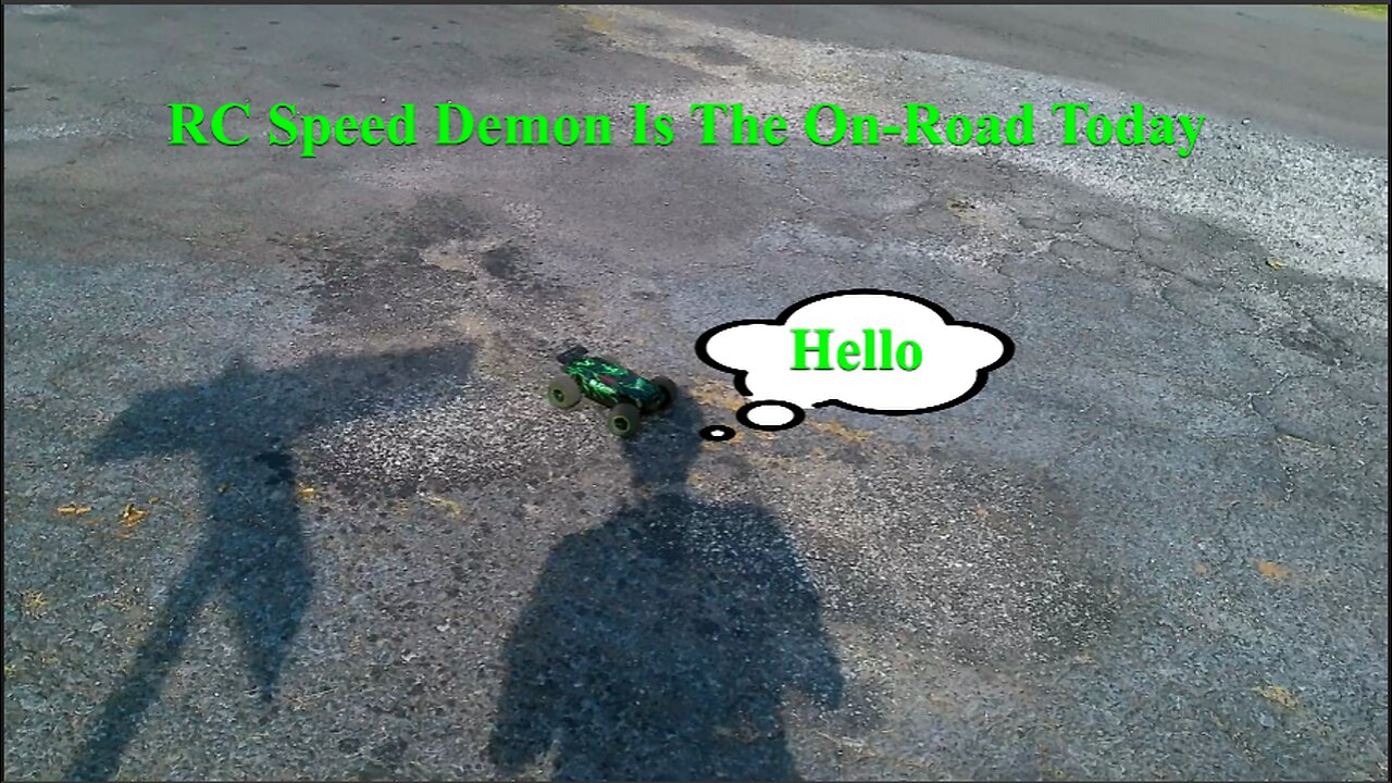 RC Speed Demon On Road Playing In Gravel
