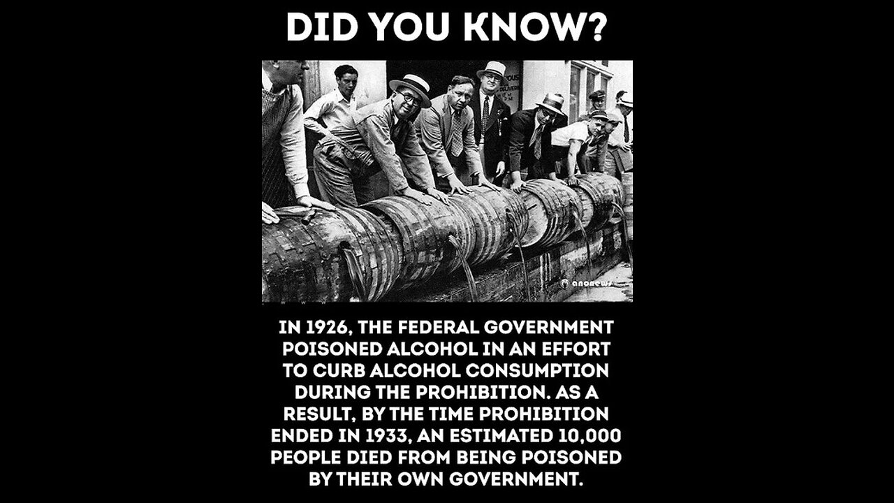 How U.S. Government (Killed Us Again) U.S.A. Poisoned Alcohol During Prohibition