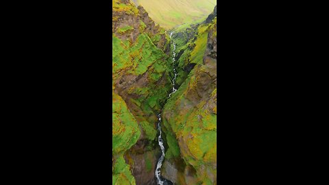 Exploring canyons in Iceland