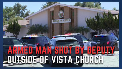 Armed man shot by deputy outside of church