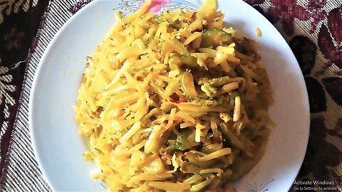 কাকরল দিয়ে তৈরী করুন মজাদার ভাজি। How to make Delicious Spiny gourd recipe .