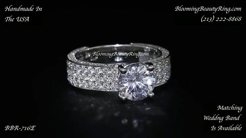 BBR 716E Engagement Ring By BloomingBeautyRing com