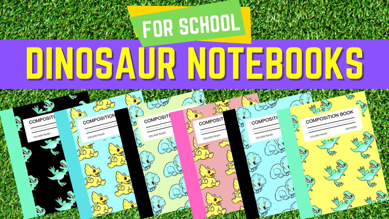 Kawaii Dinosaurs Composition Notebooks