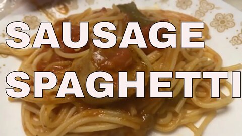 Sausage Spaghetti Sausage Sandwich