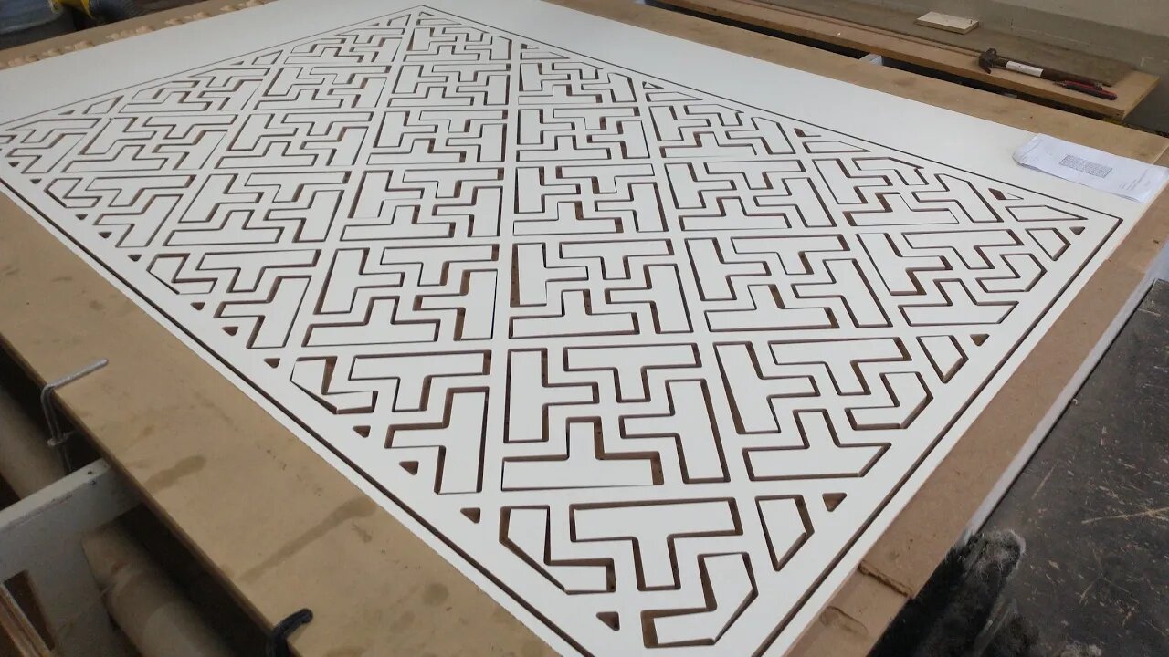 #MDF #PAINEL #CNC #ROUTER #FR3020 Painel em MDF de 15mm finalizado!