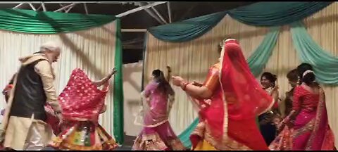 Gujarati garba with modi