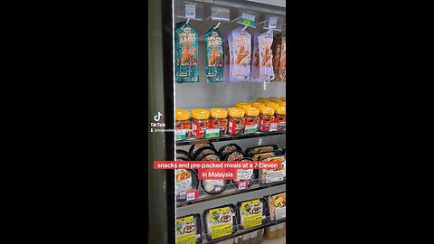 Snacks and Ready Meals at a 7-Eleven in Malaysia