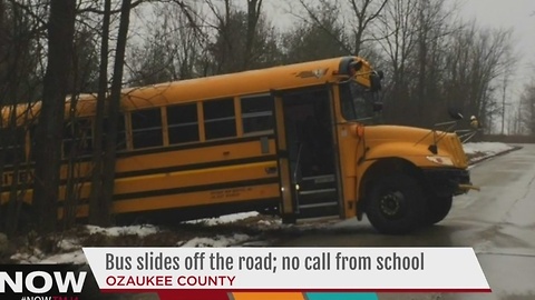 Cedarburg parents concerned after bus slides off road