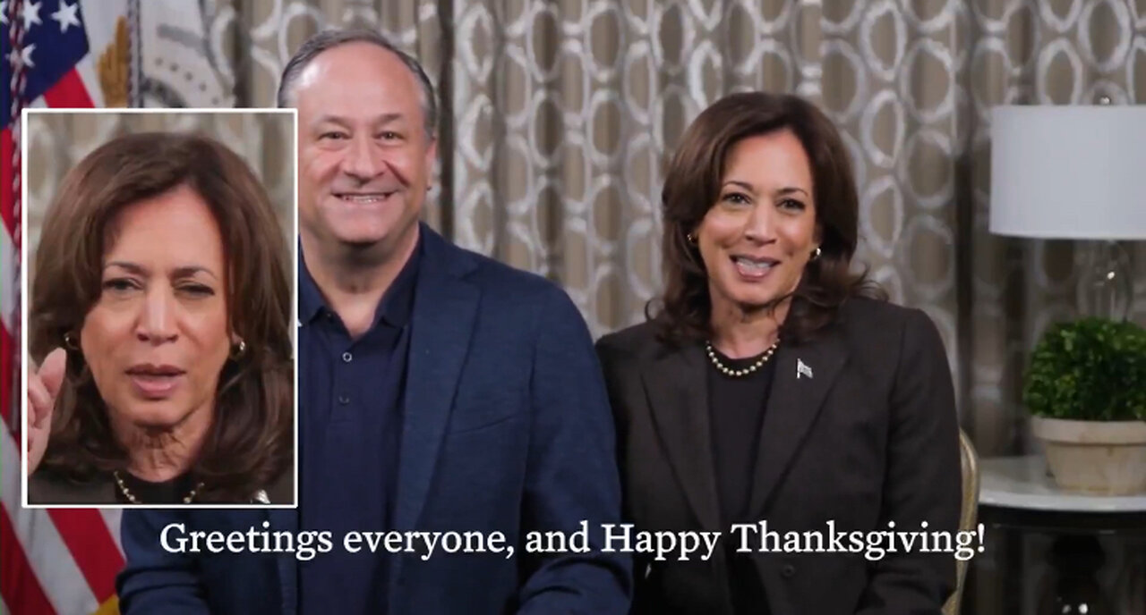 Happy Thanksgiving from Kamala and Doug