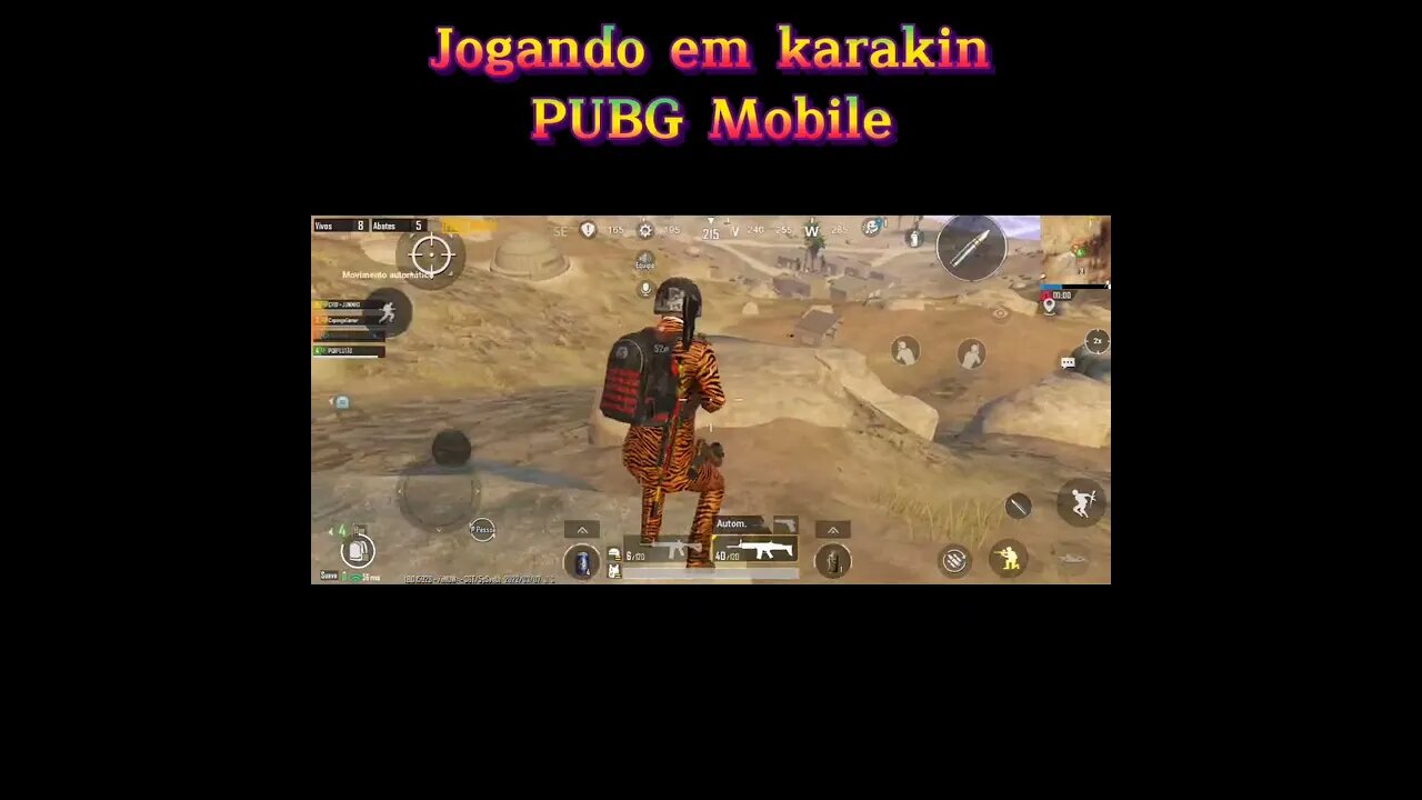 Jogando em karakin PUBG Mobile.