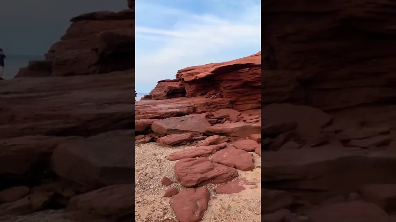 Exploring hidden section of beach