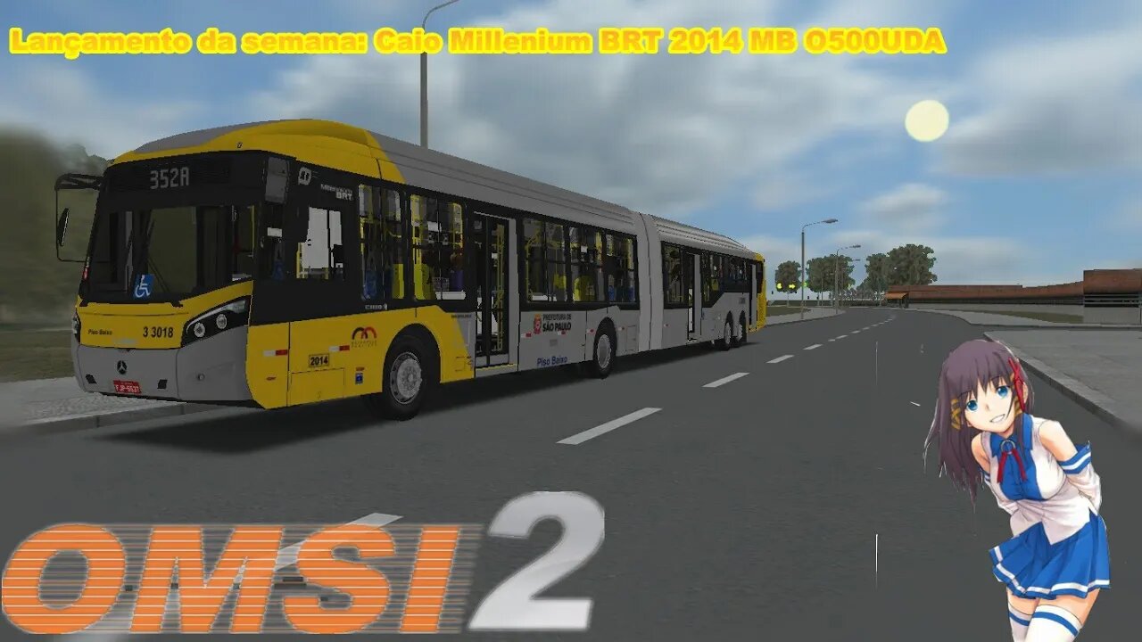 LANÇAMENTO DA SEMANA: CAIO MILLENIUM BRT 2014 MB O500UDA| OMSI 2 MAPA CARRÃO CITY| LINHA 352A-10