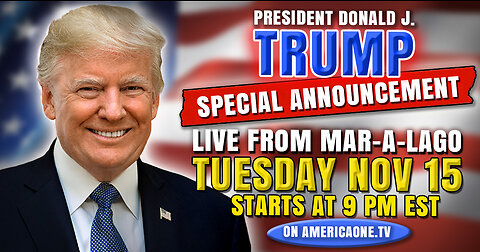 Donald J. Trump Special Announcement - Live From Mar-A-Lago