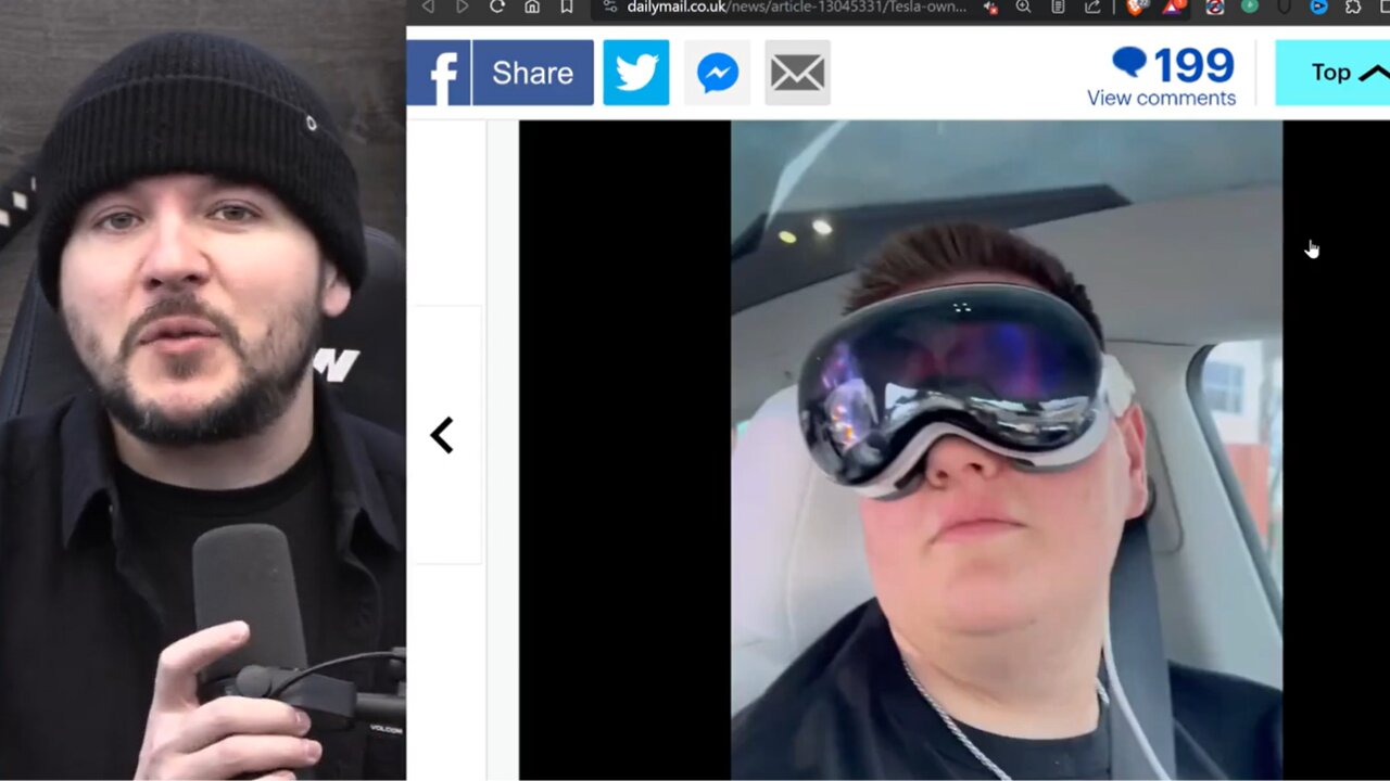 Tesla Driver FAKES ARREST For Wearing Apple Vision Pro While Driving, Apple Cringe Pro Goes Viral
