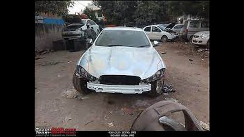 car accident front crashed restoration car accident repair workshop