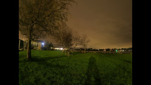 making a coffee with the MSR pocket rocket at night by a river