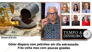 Dólar dispara com petróleo em dia estressado. Frio volta mas com poucas geadas