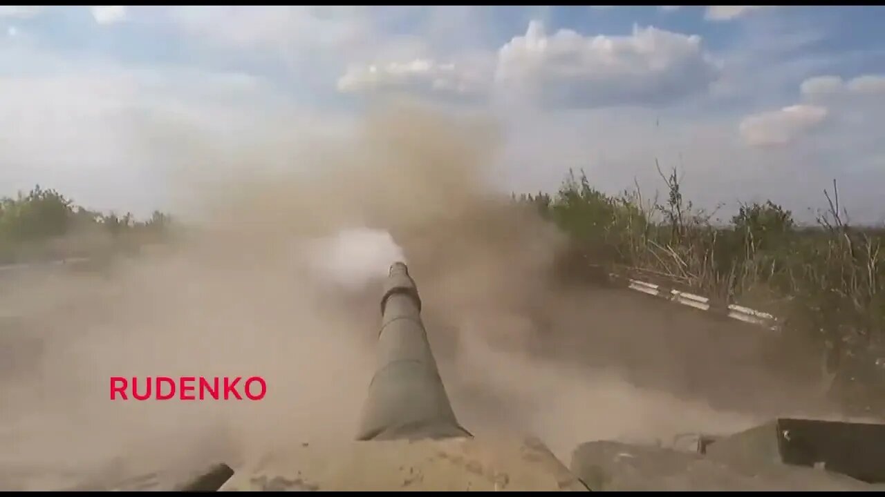The work of the tanks of the First Slavic Brigade on the front edge of Avdiivka