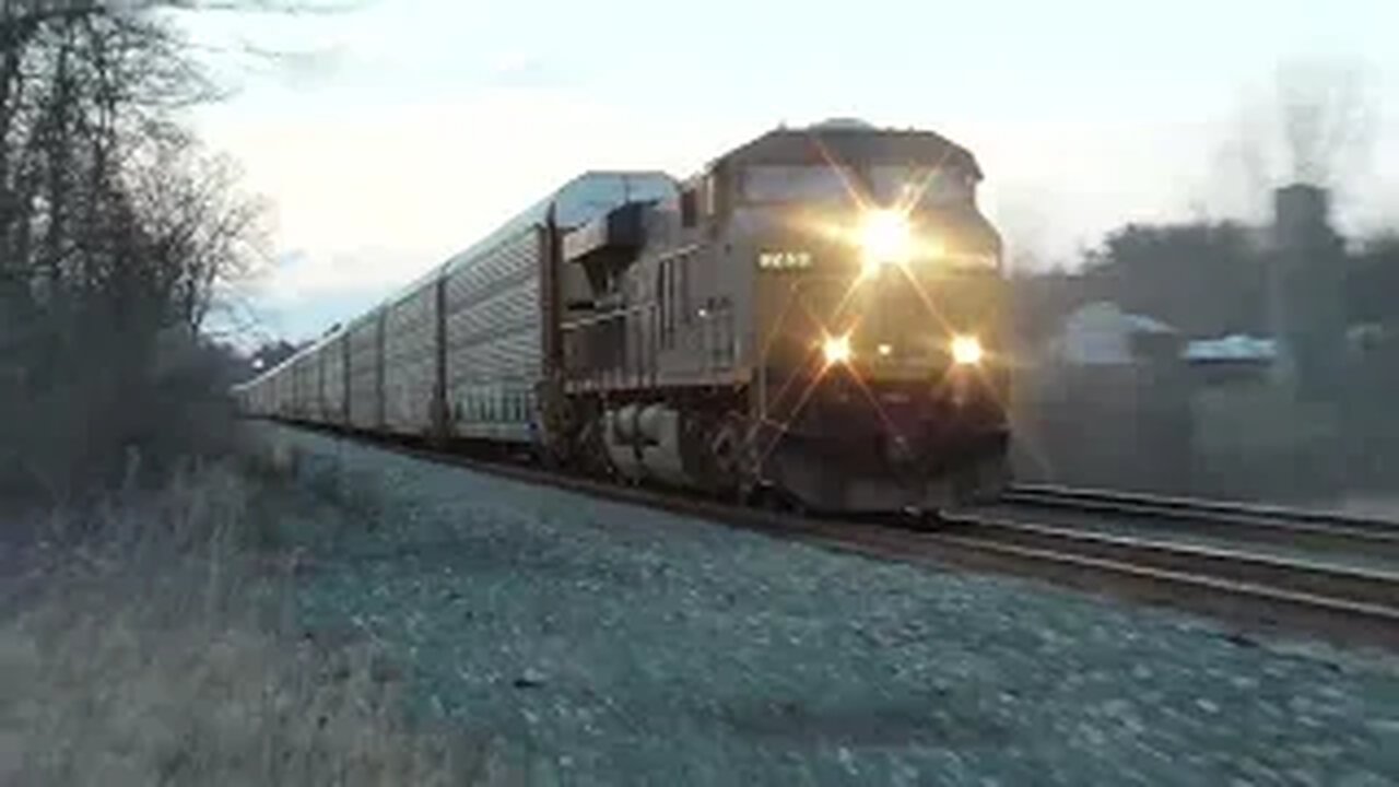 CSX M216 Autorack Train from Lodi, Ohio February 7, 2023