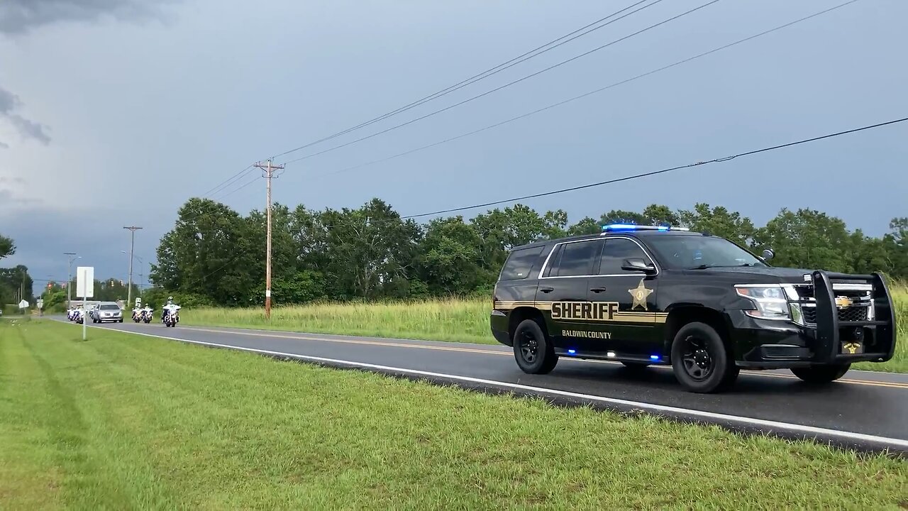 Funeral procession for killed Baldwin County AL deputy