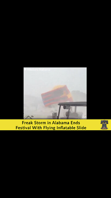Freak Storm in Alabama Ends Festival With Flying Inflatable Slide