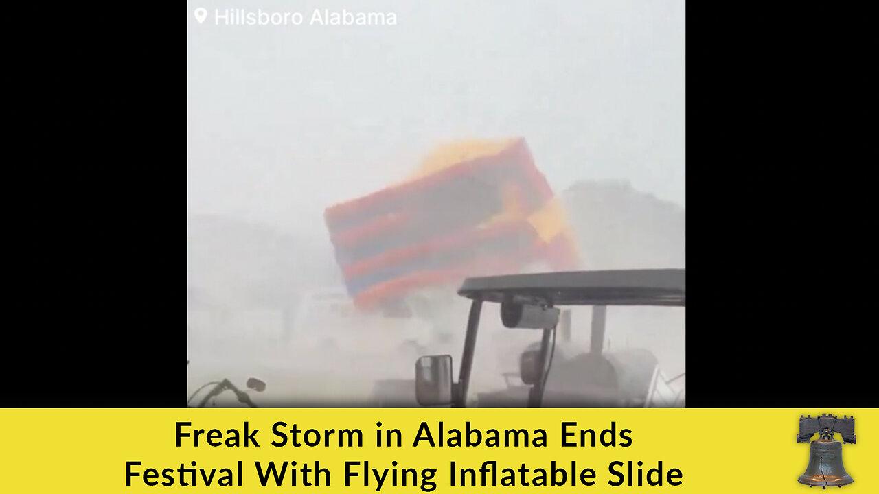 Freak Storm in Alabama Ends Festival With Flying Inflatable Slide