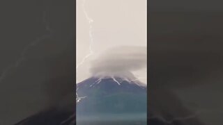 storm clouds and mountain