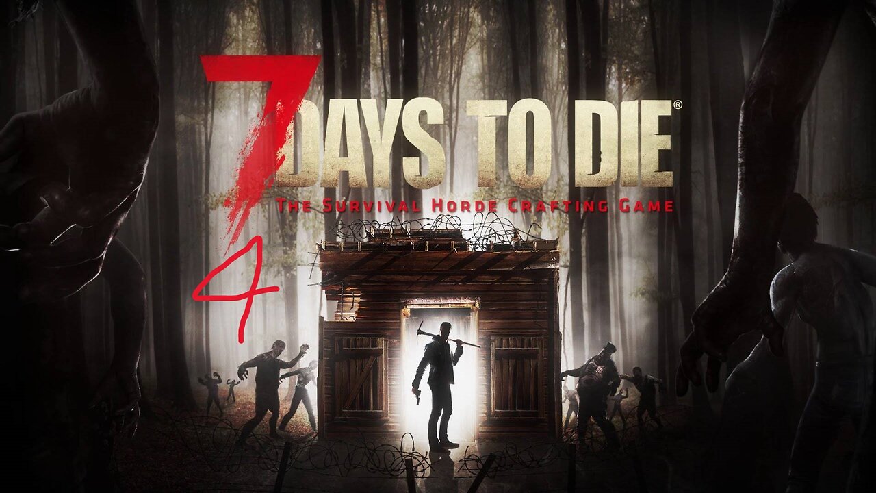 Exploring and Damian's new to playing video games! 7 Days to Die part 4