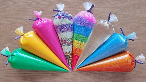 Making Crunchy Slime with Piping Bags #136