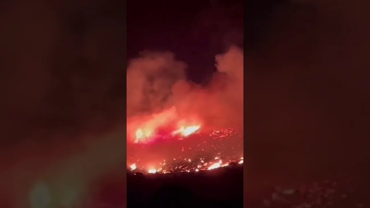 Forest fires near Athens continue to burn at night