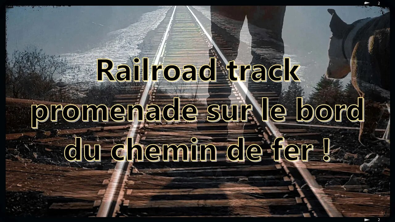 Railroad track promenade sur le bord du chemin de fer !