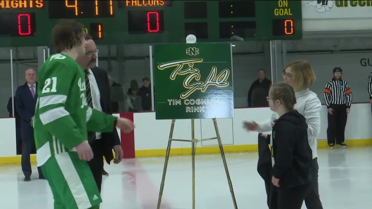 Tim Coghlin honored with rink naming