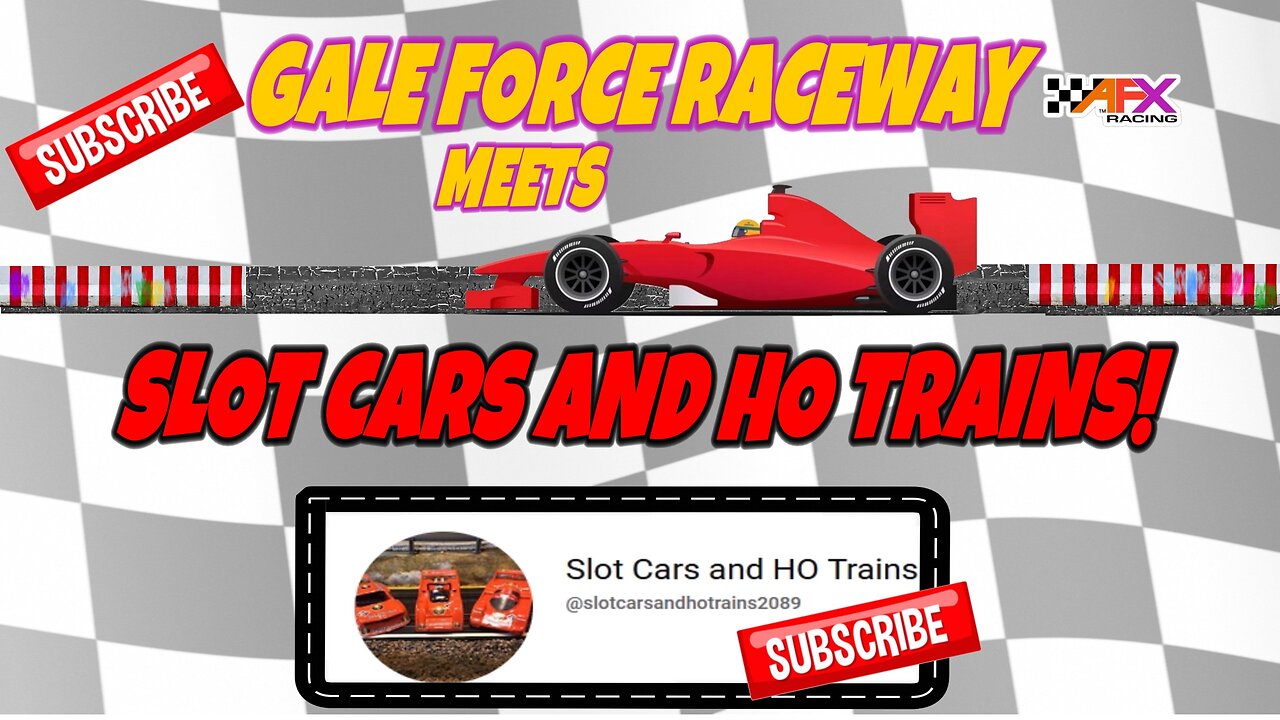 Gale Force Raceway meets Slot Cars and HO Trains !!