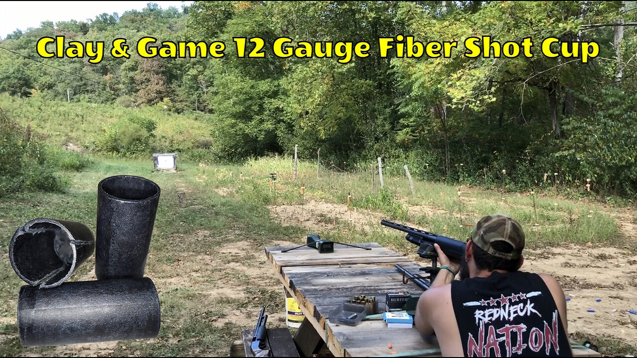 Clay & Game 12 Gauge Fiber Shot Cup Steel Shot Range Testing