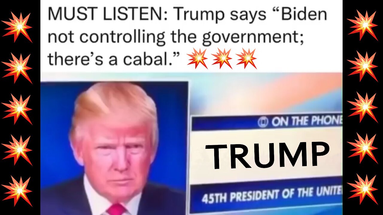 Trump Statement 8/19/21: The Cabal Run Biden!