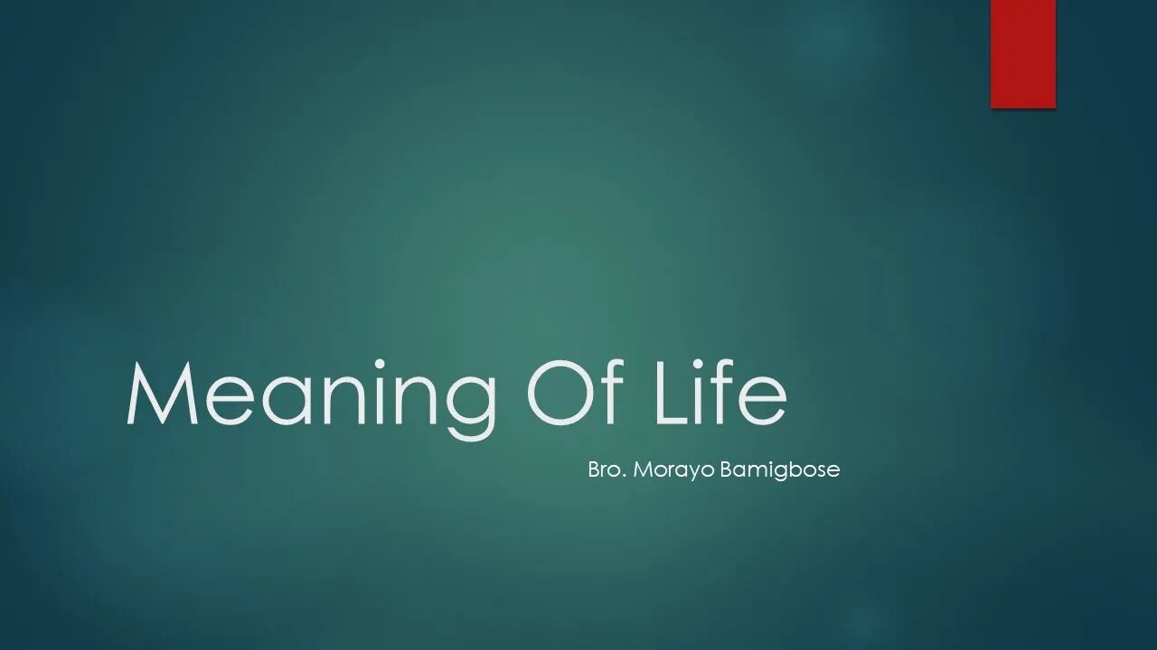 Meaning Of Life | 8.7.2022